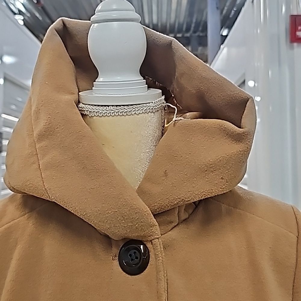 George Camel Tan Hooded Jacket, Size Medium - Picture 9 of 16
